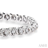 1 ctw Round Cut Diamond X & O Link Bracelet in 10K White Gold