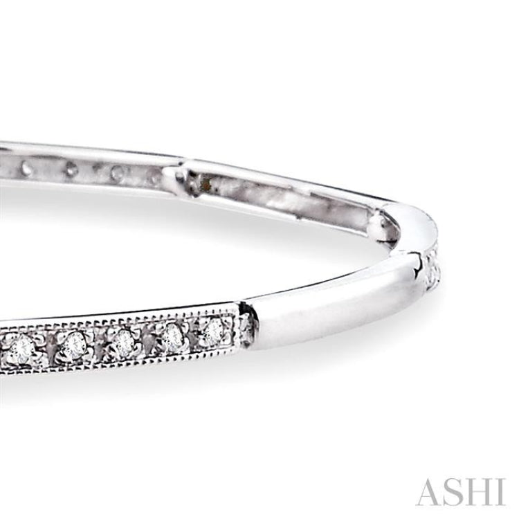 1/4 ctw Single Cut Diamond Bracelet in 10K White Gold