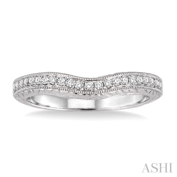 1/5 ctw Round Cut Diamond Matching Wedding Band in 14K White Gold