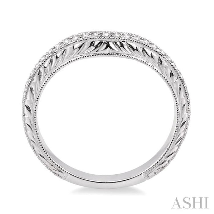 1/5 ctw Round Cut Diamond Matching Wedding Band in 14K White Gold