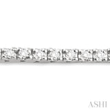 1 ctw Square Shape Round Cut Diamond Tennis Bracelet in 14K White Gold