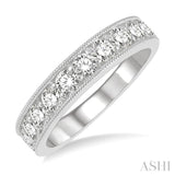 1 ctw Round Cut Diamond Wedding Band in 14K White Gold