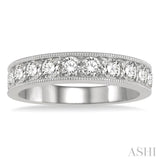 1 ctw Round Cut Diamond Wedding Band in 14K White Gold
