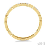 1/10 Ctw Round Cut Diamond Block Stackable Band in 14K Yellow Gold