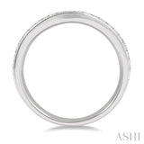 1 ctw Arched Round Cut Diamond Wedding Band in 14K White Gold