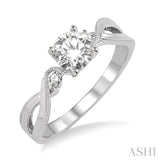 1/20 Ctw Diamond Semi-Mount Engagement Ring in 14K White Gold