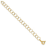 14K Polished Circle Chain 7.5 inch Bracelet