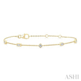 .35CTMIXDM FANCY BEZEL BRACELET YG14K-G*