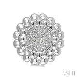 1/50 Ctw Round Cut Diamond Earrings in Sterling Silver