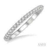 1/10 ctw Round Cut Diamond Wedding Band in 14K White Gold
