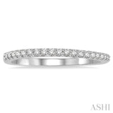 1/10 ctw Round Cut Diamond Wedding Band in 14K White Gold