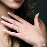 1/5 ctw Round Diamond Wedding Band in 14K Rose and White Gold