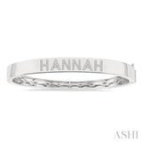 .25CTRDDM"HANNAH"BLOCK BG-SML WG 10K-S*
