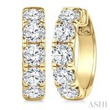 5.00CTRDDM ROUND DM HOOP ER YG 14K-G*