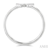 1/20 Ctw Initial 'W' Round Cut Diamond Fashion Ring in 10K White Gold