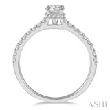 1/4 Ctw Semi-Mount Diamond Engagement Ring in 14K White Gold