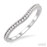 1/6 Ctw Round Cut Diamond Wedding Band in 14K White Gold