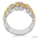 1/2 Ctw Round Cut Diamond Fashion Band in 14K White and Yellow Gold
