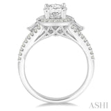 Oval Shape Semi-Mount Diamond Engagement Ring