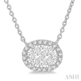 Oval Shape Lovebright Essential Diamond Necklace