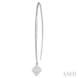 1/2 Ctw Cushion Shape Lovebright Round Cut Diamond Earring in 14K White Gold