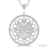 Floral Circle Diamond Fashion Pendant