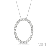 Oval Shape Diamond Pendant