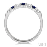 7 Stone Gemstone & Diamond Wedding Band