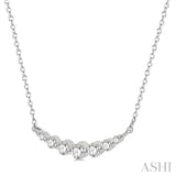 Graduated Diamond Fixed Smile Necklace