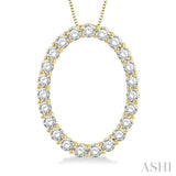 Oval Shape Diamond Pendant