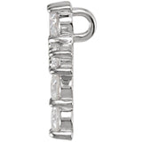 Platinum 1/2 CTW Natural Diamond Cross Pendant