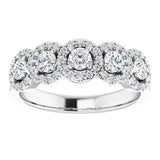 14K White 3/4 CTW Natural Diamond Anniversary Band
