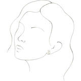 14K Rose Cultured White Freshwater Pearl Ear Climbers