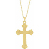 14K Yellow Cross 18" NEcklace