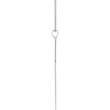14K White 39 x 25 mm Cross 18" Necklace