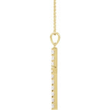 14K Yellow 1 1/4 CTW Natural Diamond Cross 18" Necklace