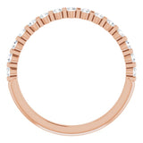 14K Rose 1/5 CTW Natural Diamond Anniversary Band