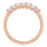 14K Rose 5/8 CTW Natural Diamond Anniversary Band