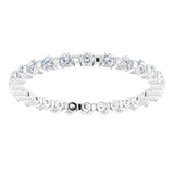 Platinum 1/2 CTW Natural Diamond Eternity Band Size 5