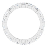 Platinum 1 5/8 CTW Natural Diamond Eternity Band Size 5