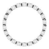 14K White 1/3 CTW Natural Diamond Eternity Band Size 5