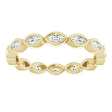 14K Yellow 3/8 CTW Natural Diamond Eternity Band Size 5