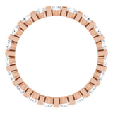 14K Rose 9/10 CTW Natural Diamond Eternity Band Size 5