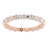 14K Rose 9/10 CTW Natural Diamond Eternity Band Size 5
