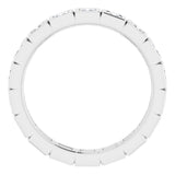 14K White 9/10 CTW Natural Diamond Eternity Band Size 6