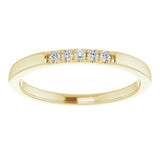 14K Yellow .07 CTW Natural Diamond French-Set Anniversary Band