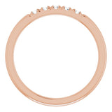 14K Rose 1/6 CTW Natural Diamond French-Set Anniversary Band