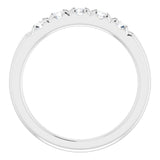 14K White 1/2 CTW Natural Diamond French-Set Anniversary Band