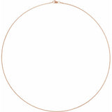 14K Rose 1 mm Wheat 18" Chain