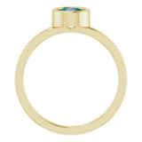 14K Yellow 5.5 mm Lab-Grown Alexandrite Ring